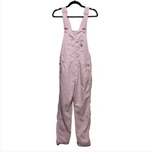 Carhartt WIP Women’s Bib Overall Straight XS Pink Canvas Workwear Dungarees NOS